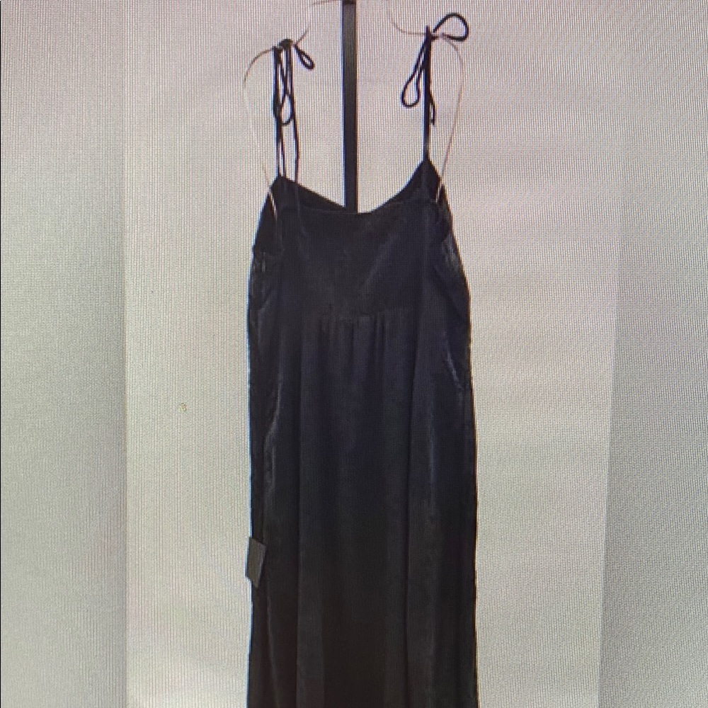 Lulus Loveliest Looks Black Floral Jacquard Tie-Strap Midi Dress XXL NWT